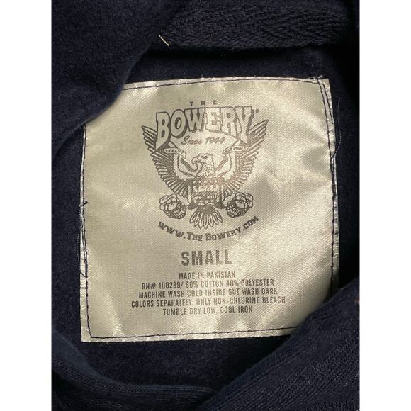 The Bowery Pullover Hoodie Sweatshirt in Navy size Small - Picture 3 of 7
